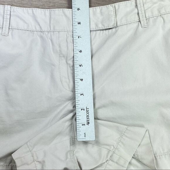 Loft Flat Front Cotton Twill 4” Chino Shorts Stone Beige 6 - Picture 8 of 8